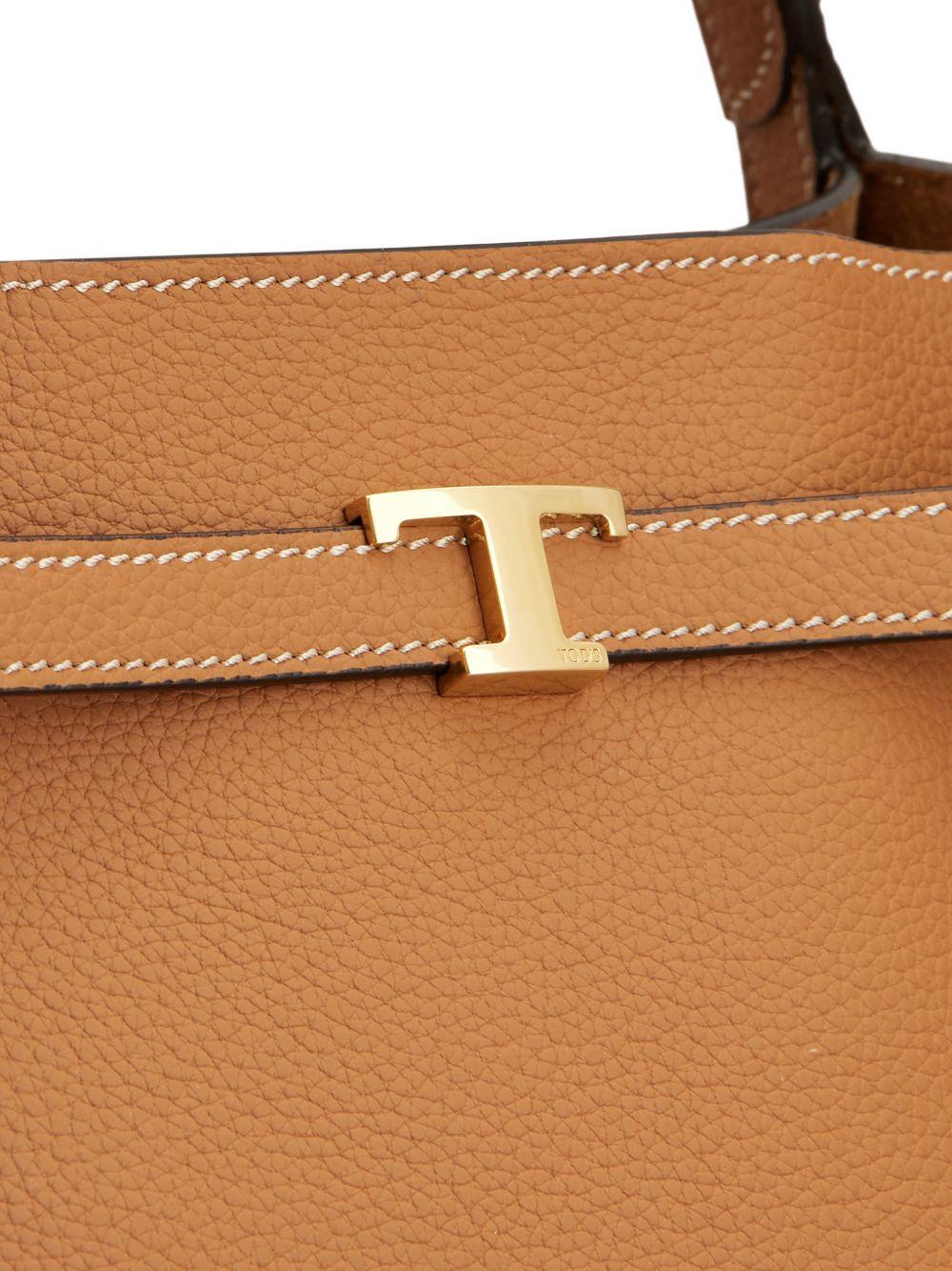 TODS Borsa shopping in pelle martellata marrone 