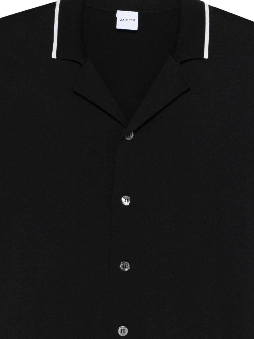 ASPESI Camicia in cotone nero 