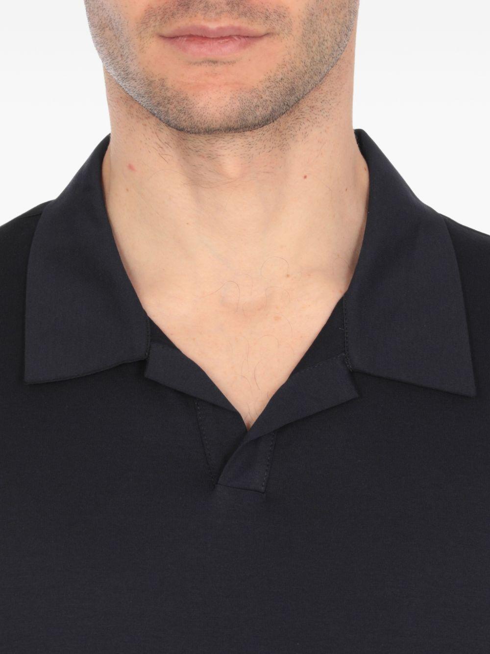 DONDUP Polo regular fit blu con logo D ricamato 