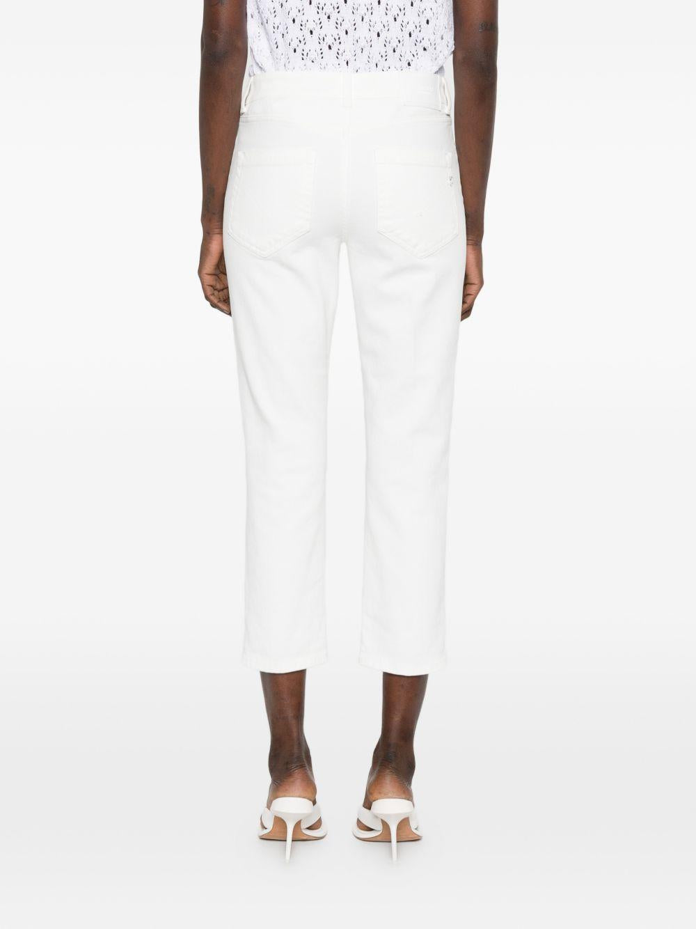 DONDUP Jeans Koons bianchi con bottoni 