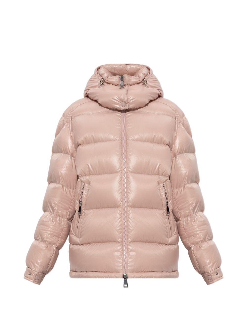 MONCLER Piumino Maire rosa cipria con cappuccio 