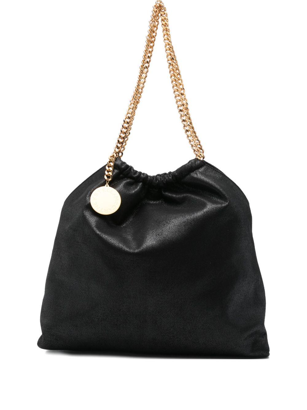 STELLA MCCARTNEY Borsa a spalla Falabella Drawstring nera 