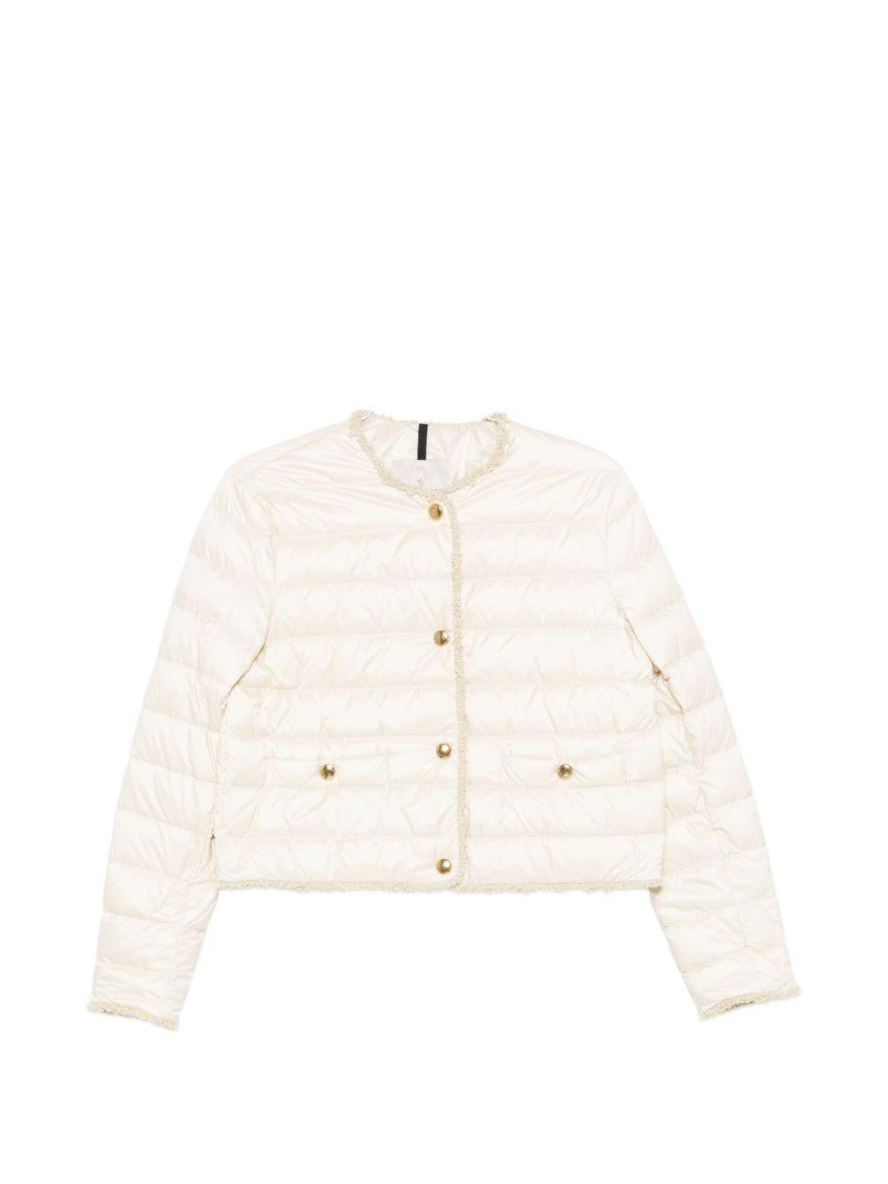 MONCLER Piumino Fleurs beige chiaro 