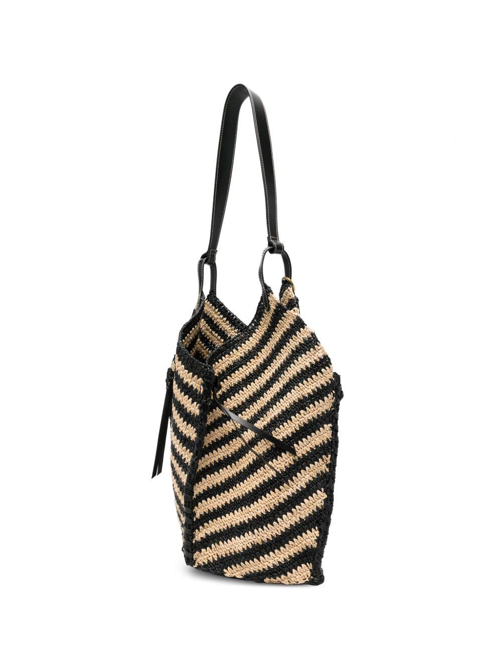 ISABEL MARANT Borsa a spalla in rafia e pelle 