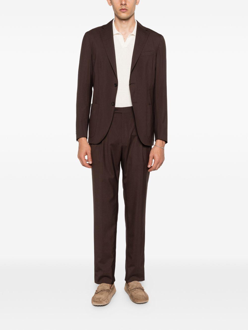 CORNELIANI Pantaloni eleganti marroni con pence 