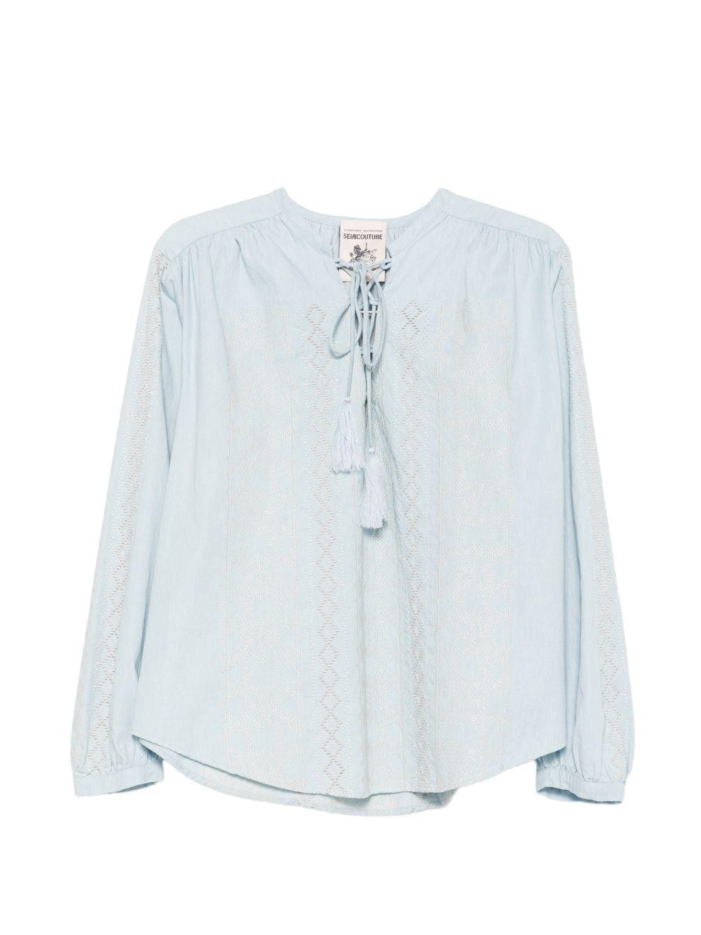 SEMICOUTURE Blusa Zillah celeste 