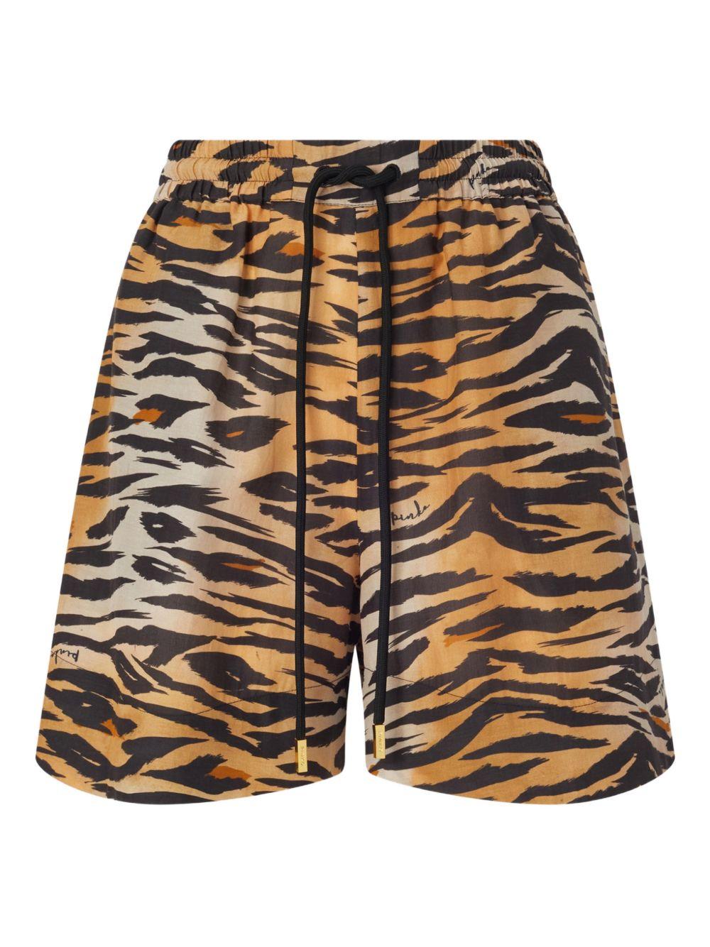 PINKO Shorts Shonda con stampa tigre in cotone 