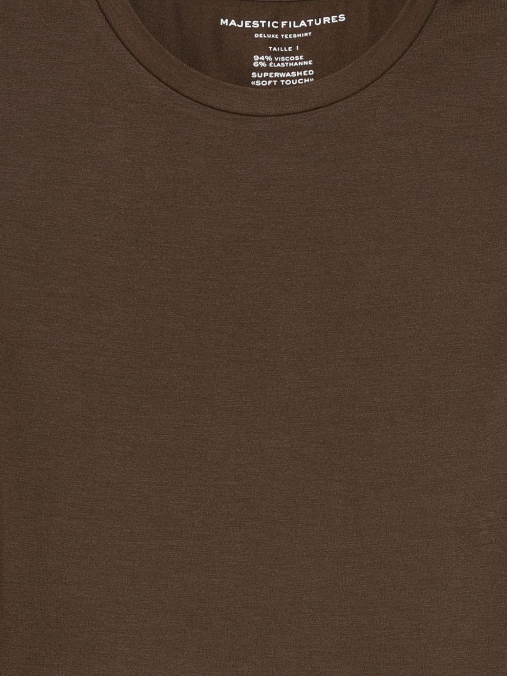 MAJESTIC FILATURES T-shirt marrone senza maniche 