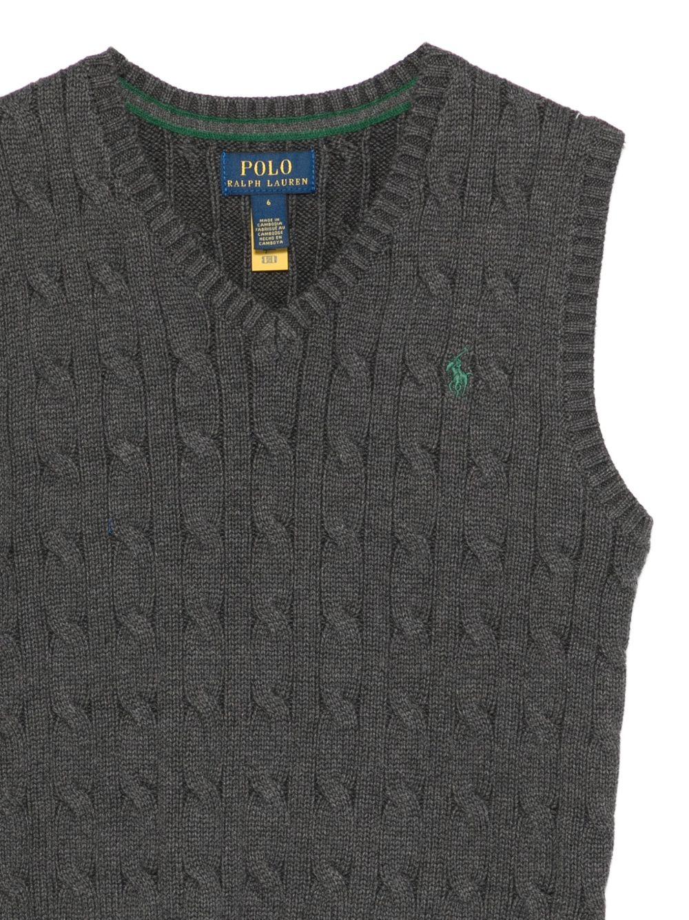 POLO RALPH LAUREN Gilet in maglia con logo 