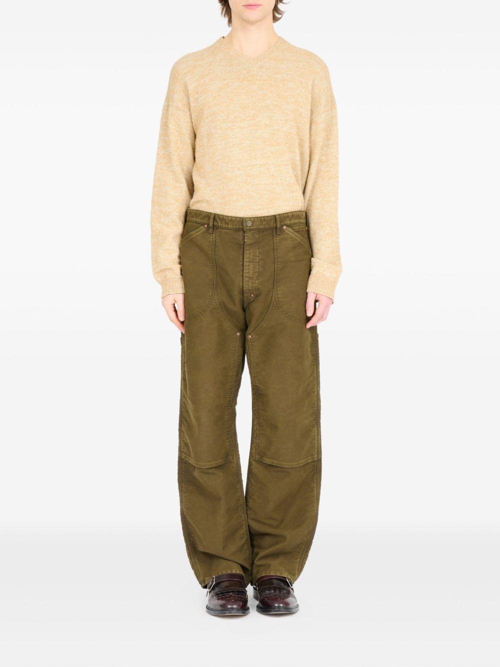 MAISON MARGIELA Pantaloni cargo in cotone kakhi 