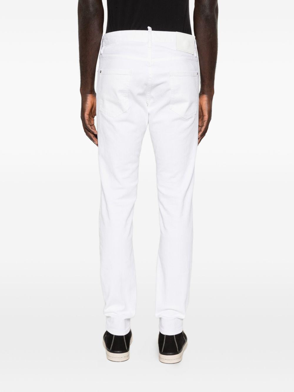 DSQUARED2 Jeans Teddy bianchi a cinque tasche 