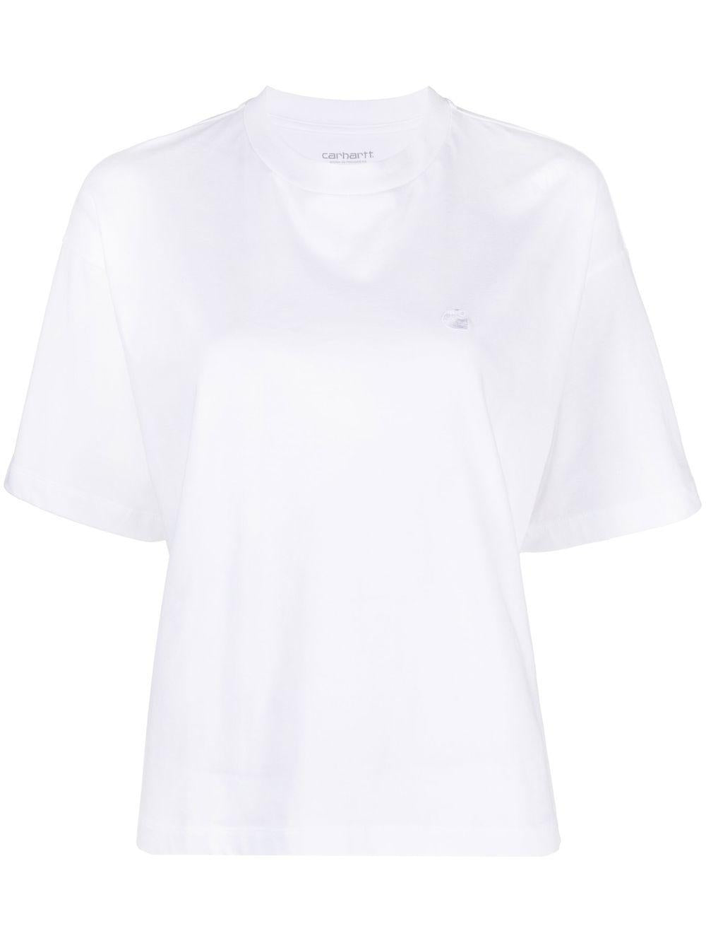 CARHARTT WIP T-shirt girocollo in cotone bianca a maniche corte 