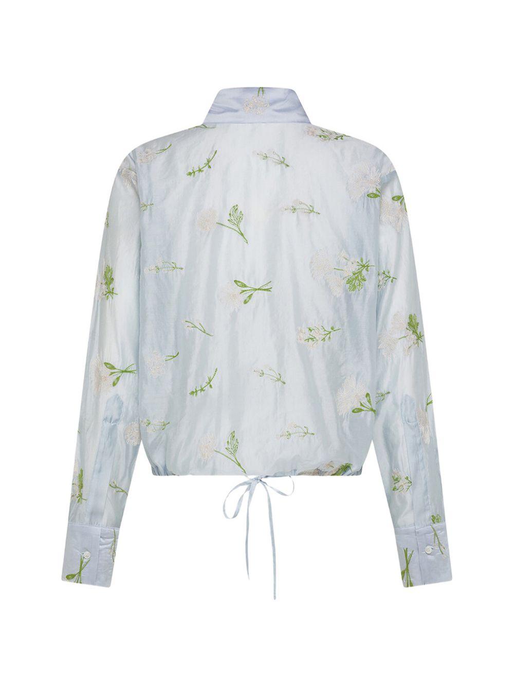 SEVENTY Camicia a maniche lunghe azzurra con decorazioni 