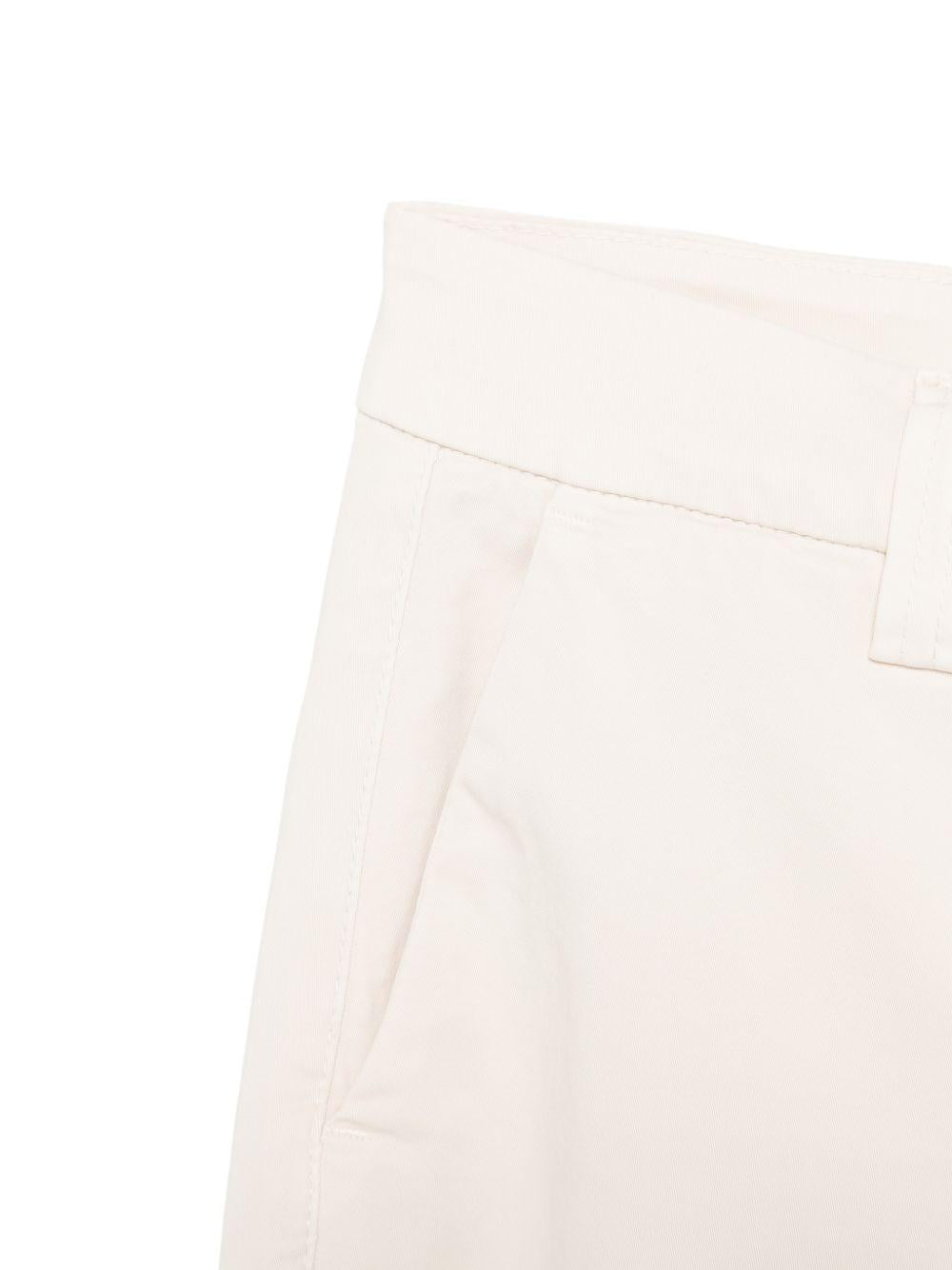 PEUTEREY Pantaloni in cotone elasticizzato avorio 