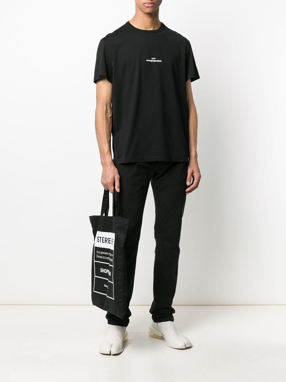 MAISON MARGIELA T-shirt nera in cotone 