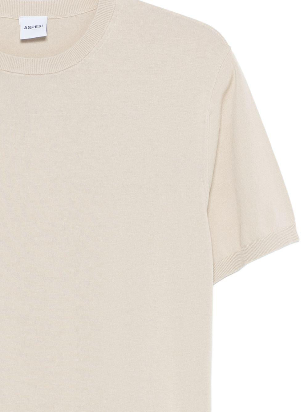 ASPESI T-shirt in cotone beige 