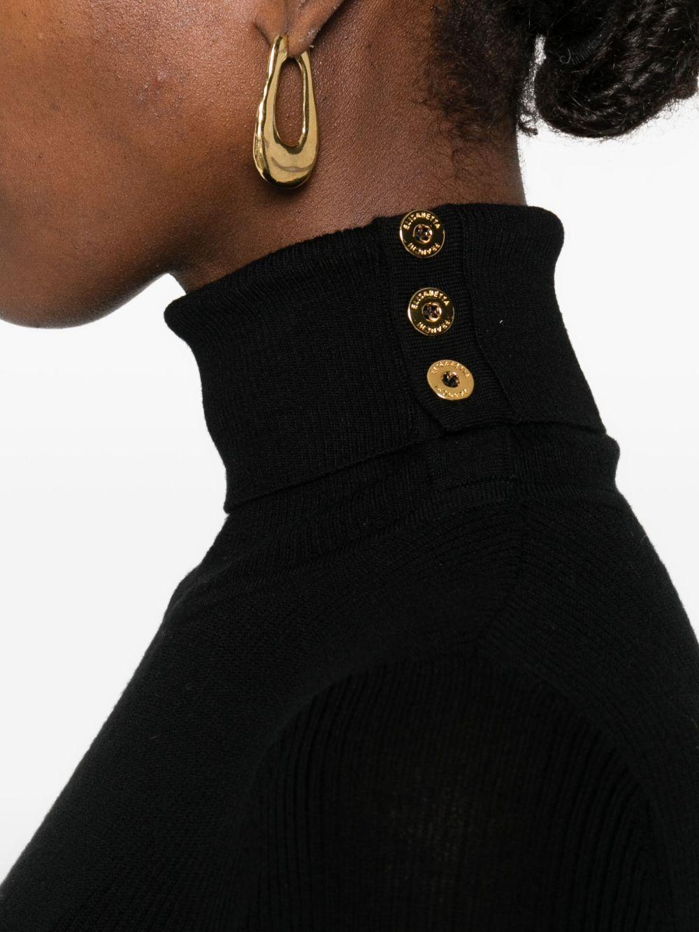 ELISABETTA FRANCHI Maglia a collo alto nera 