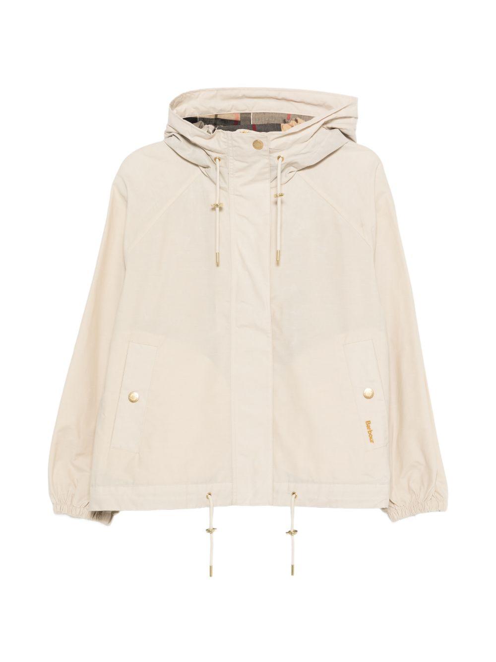 BARBOUR Giacca Hawkridge beige con cappuccio 