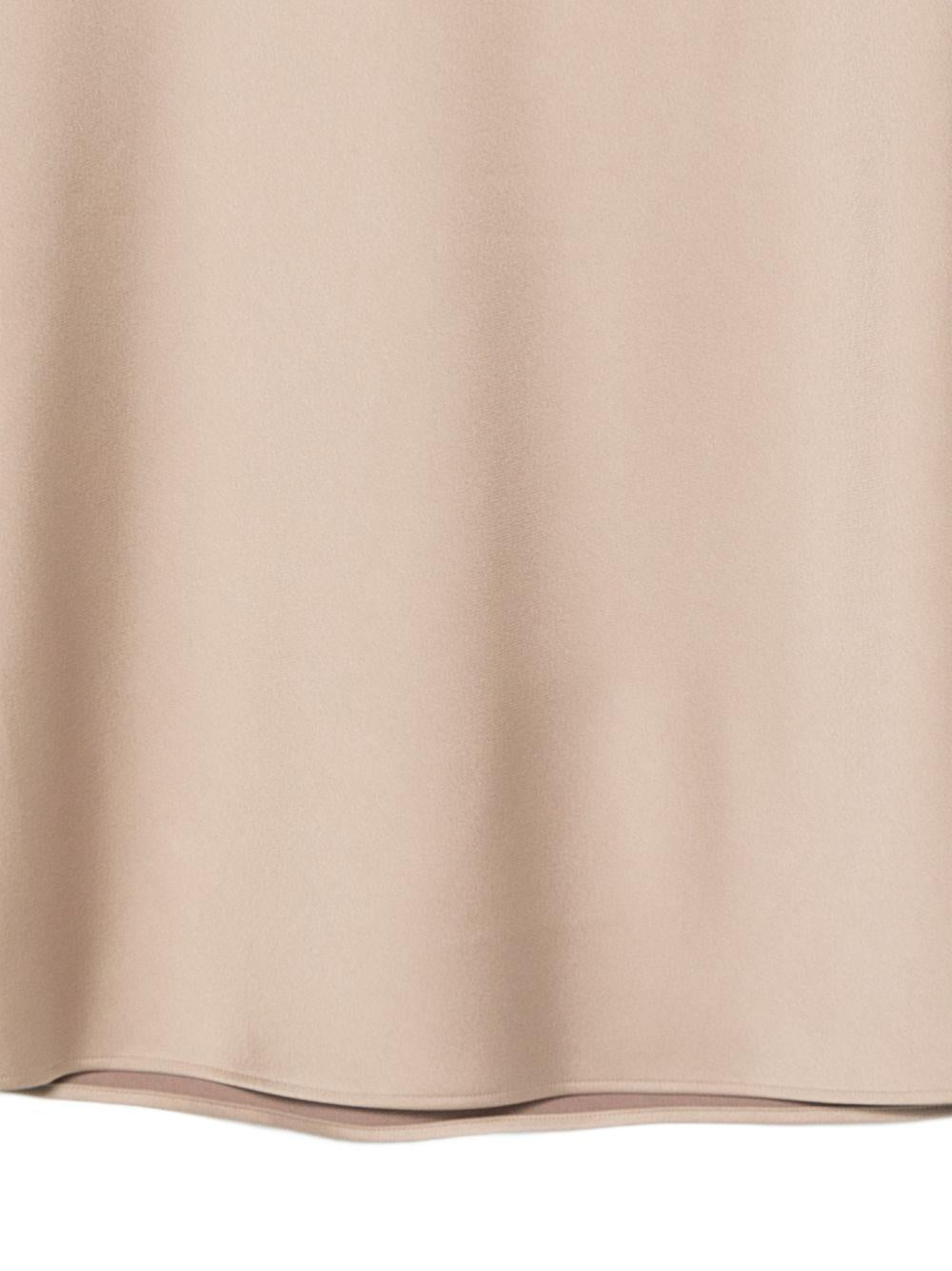 D EXTERIOR Gonna midi in satin beige 