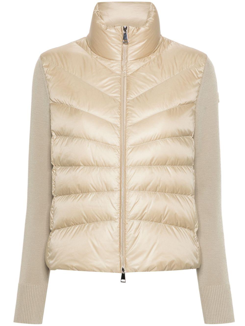 MONCLER Piumino con maniche in maglia 