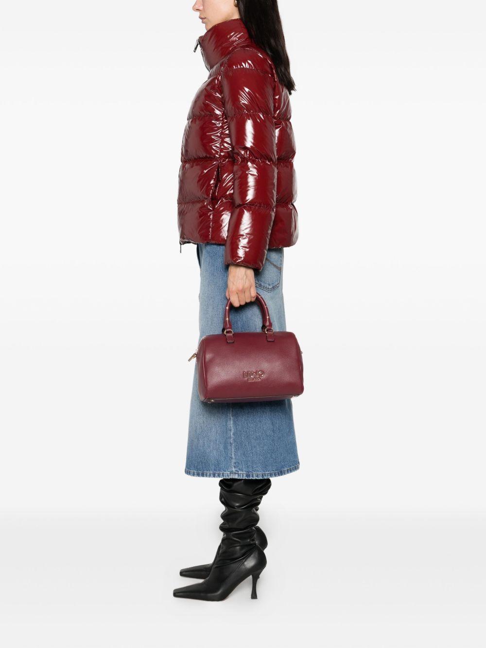 LIUJO Borsa bauletto burgundy con logo 