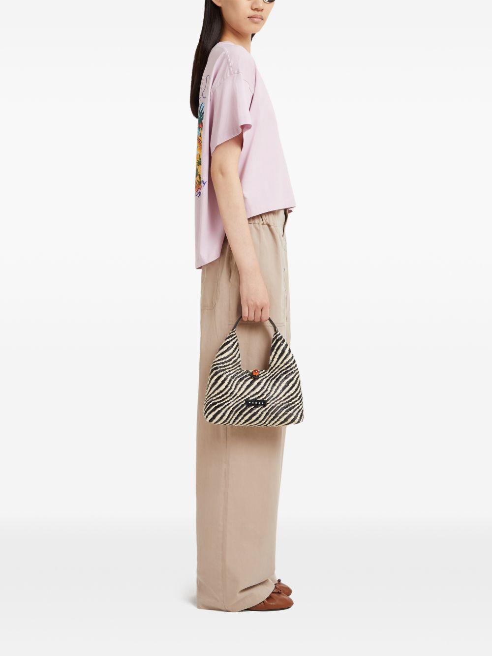 MARNI Borsa motivo zebrato con logo 