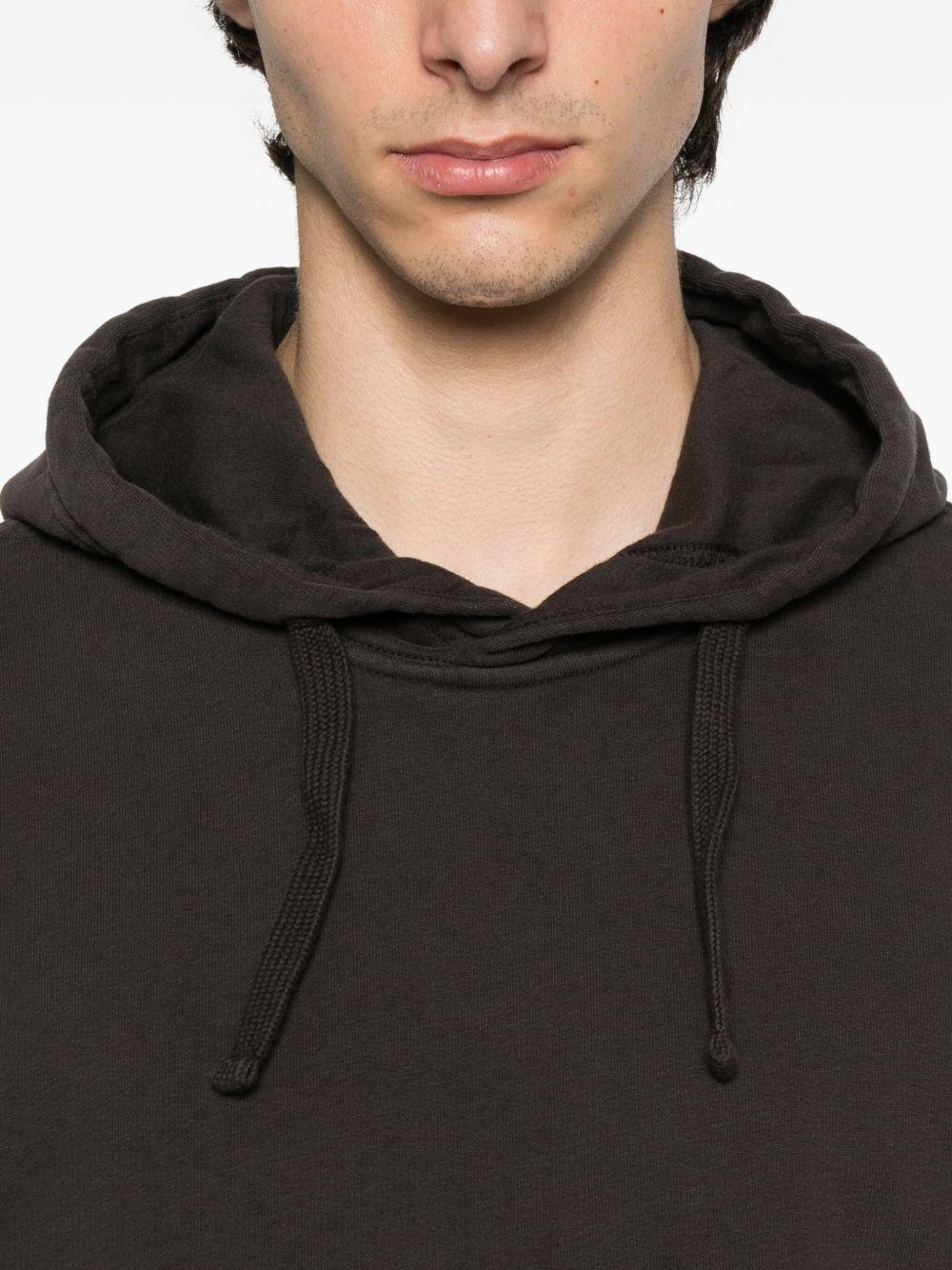 STONE ISLAND Felpa con cappuccio in cotone marrone 