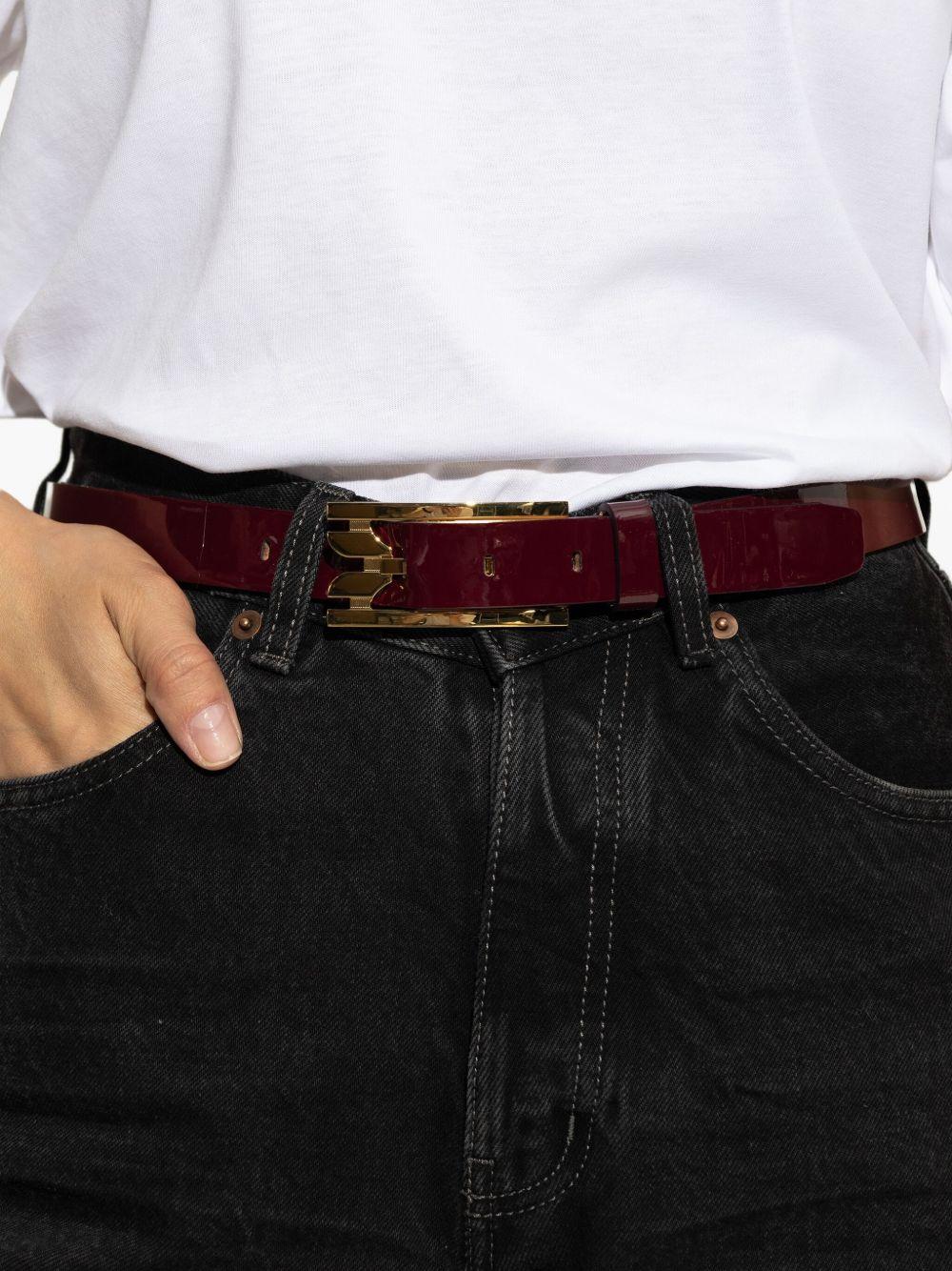 VICTORIA BECKHAM Cintura in pelle verniciata con fibbia 