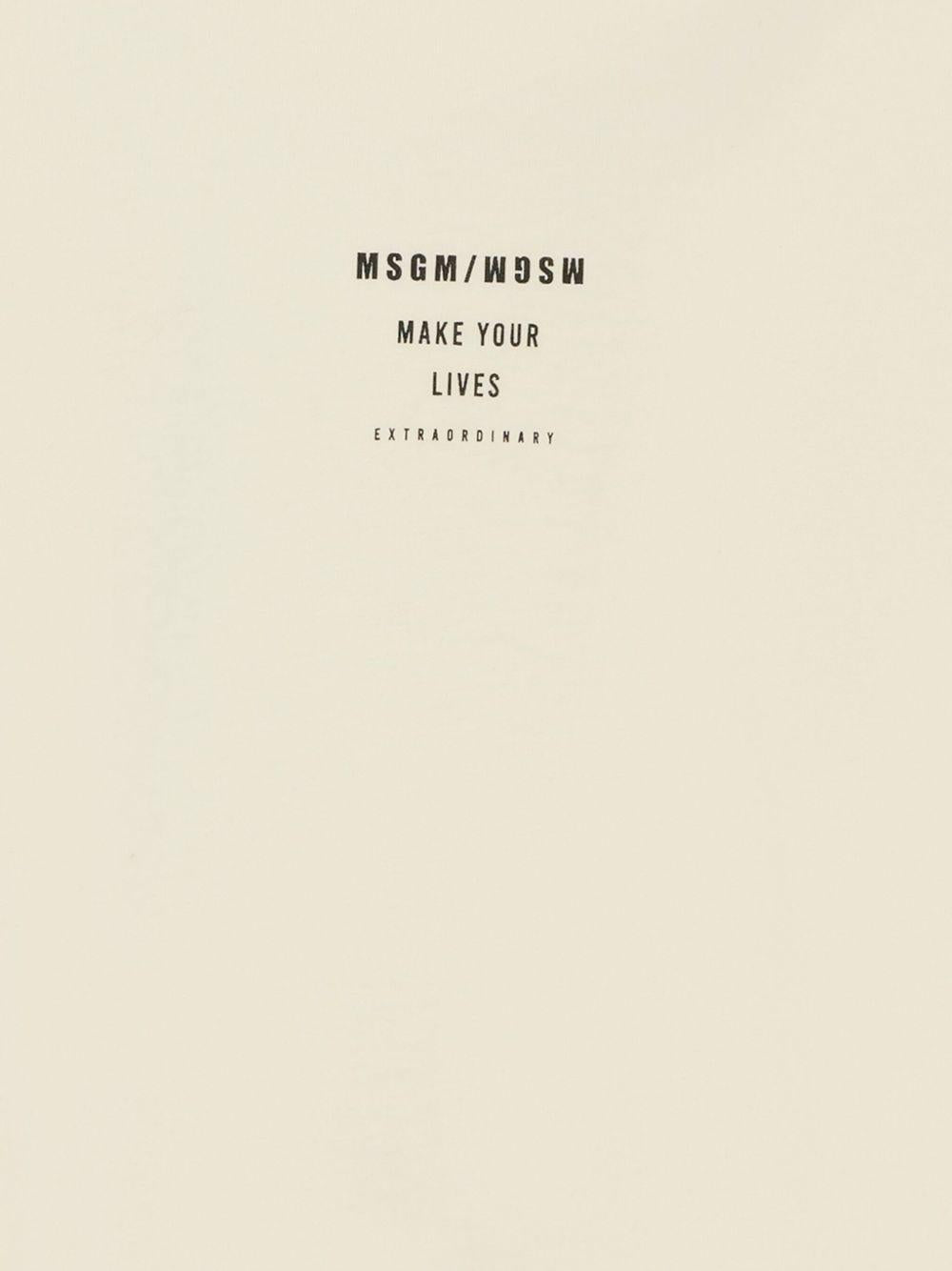 MSGM T-shirt in cotone con stampa 