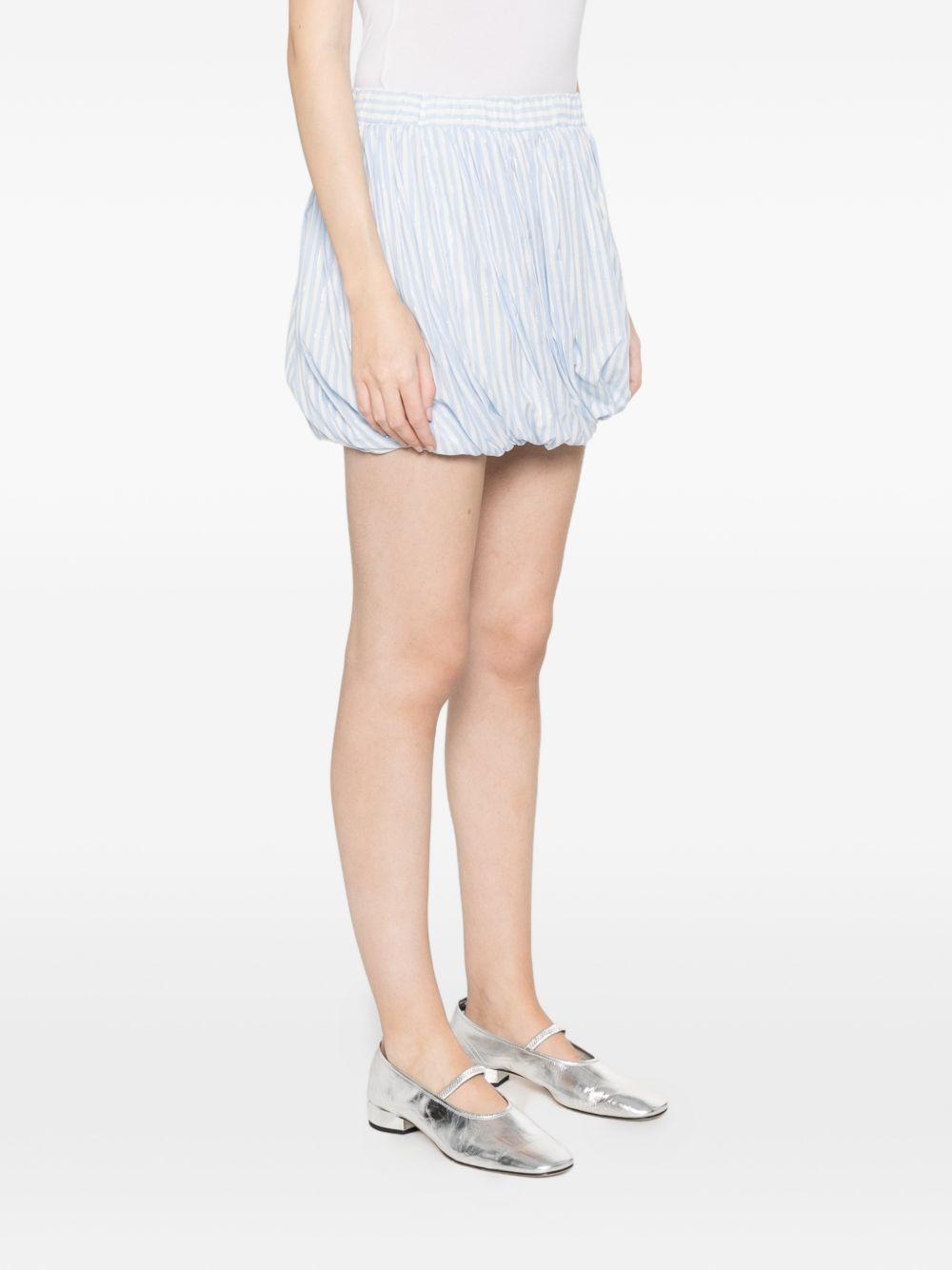 TWINSET Gonna mini con righe bianche e celesti 