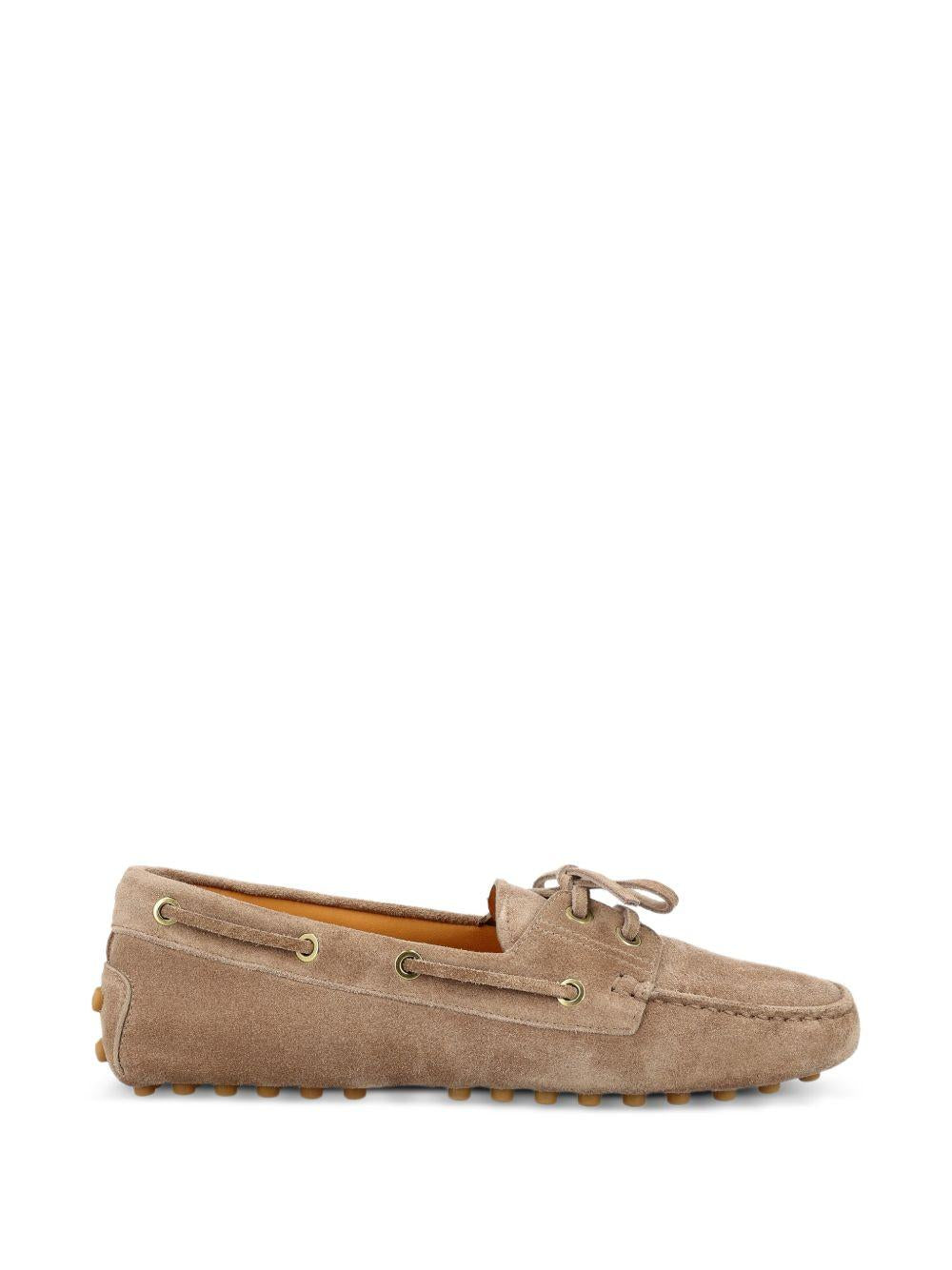 TODS Mocassini Gommino in pelle scamosciata beige 