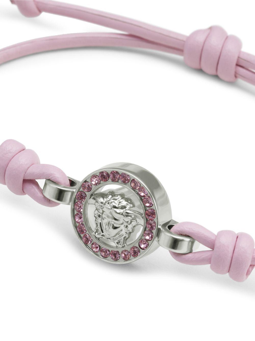 VERSACE Bracciale con medusa e e strass rosa 