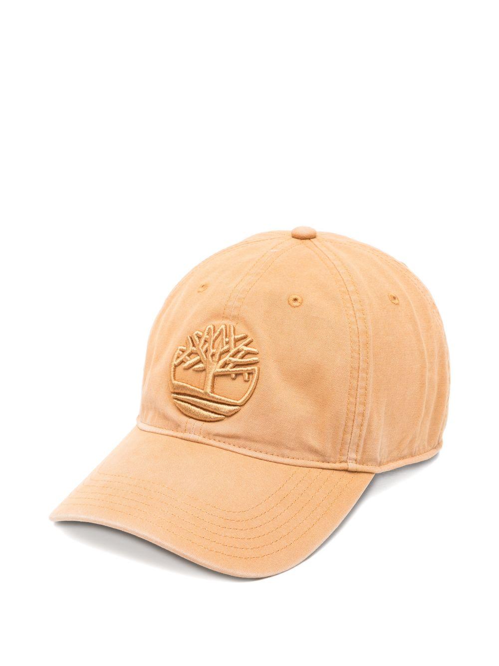 TIMBERLAND Cappello baseball beige in coton con logo 