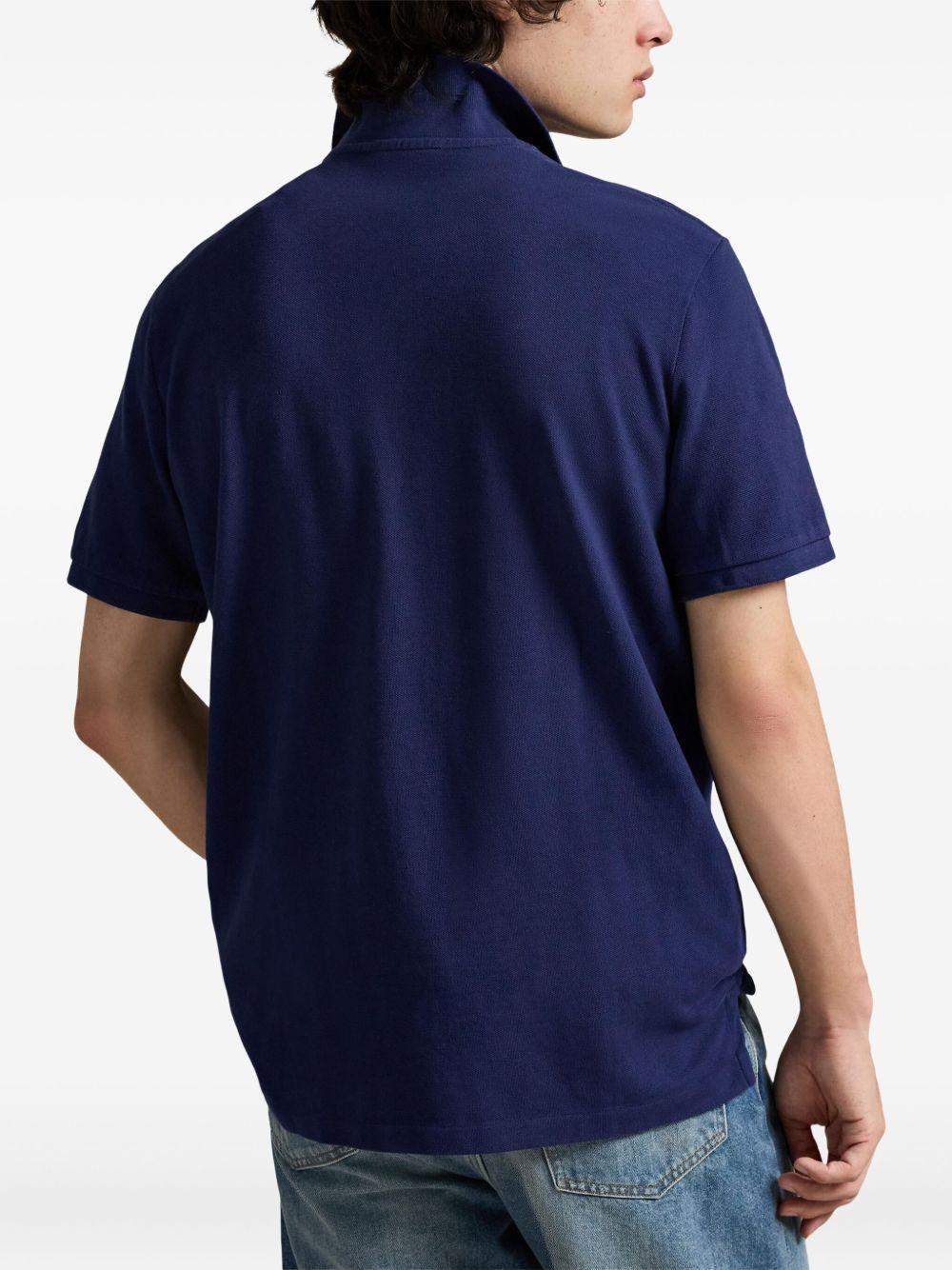 POLO RALPH LAUREN Polo in cotone blu navy con logo 