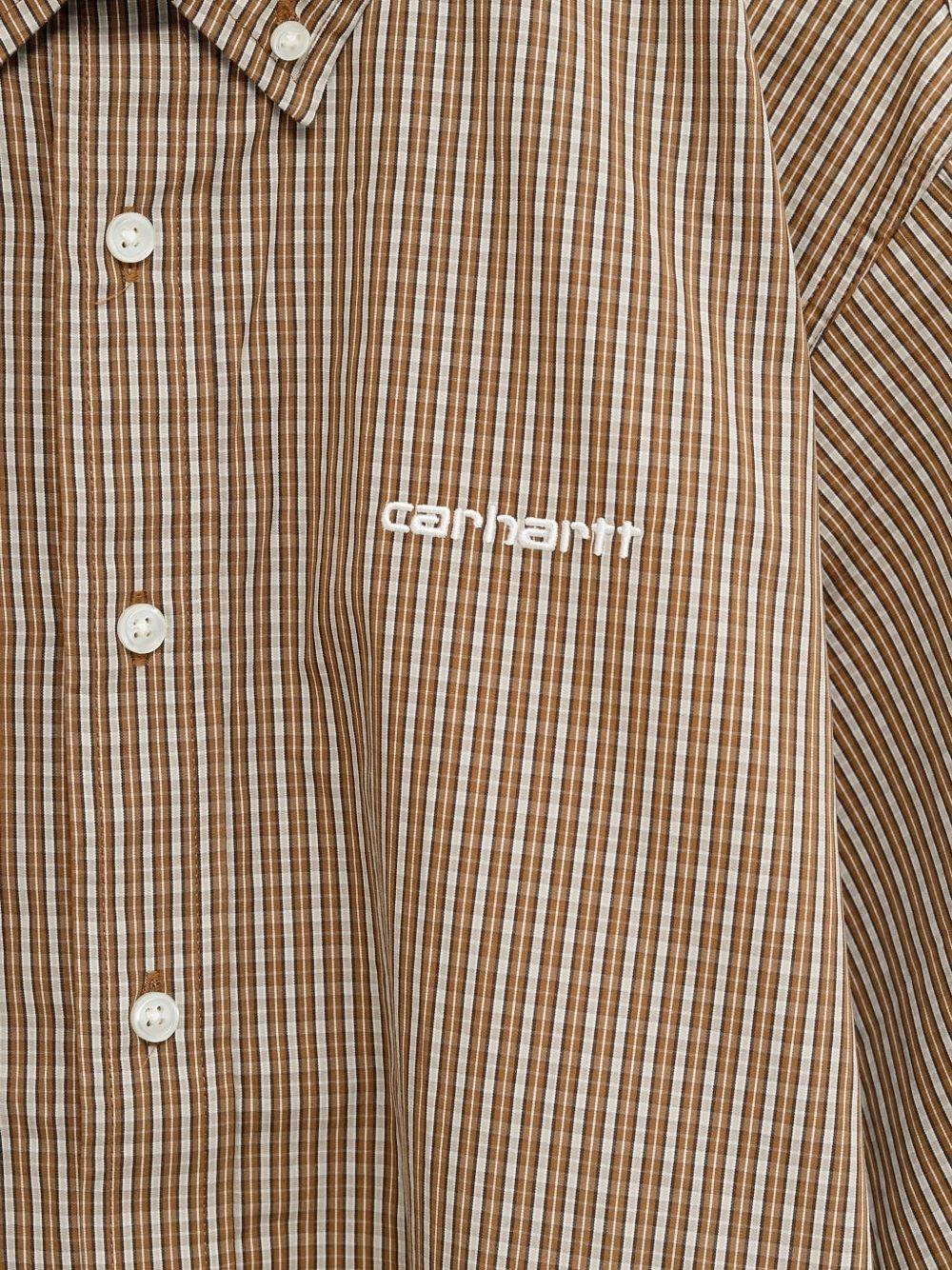 CARHARTT WIP Camicia a maniche corte in cotone a quadretti 