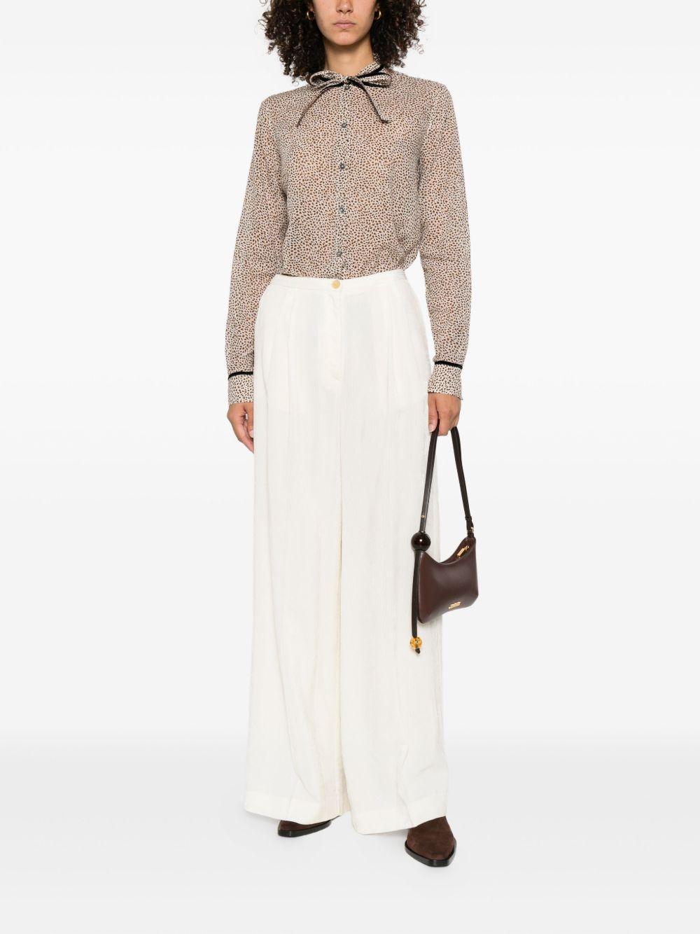 FORTE FORTE Pantalononi wide leg color panna 