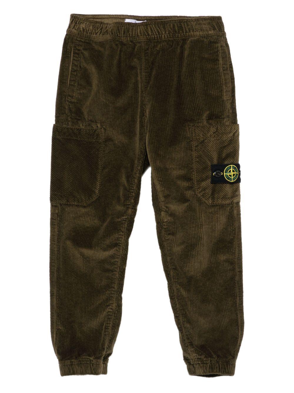 STONE ISLAND Pantaloni in velluto marrone 