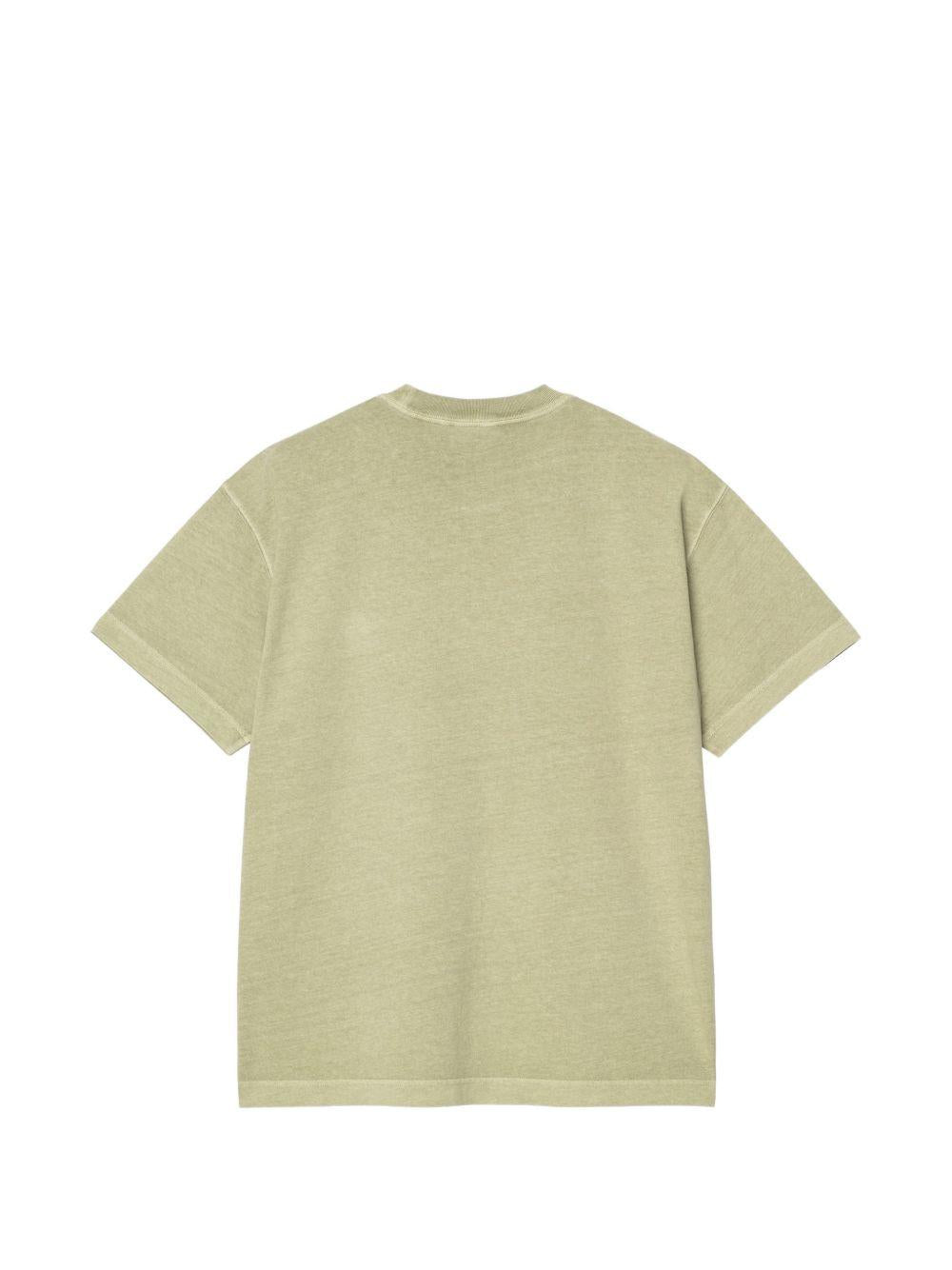 CARHARTT WIP T-shirt verde con logo sul petto 