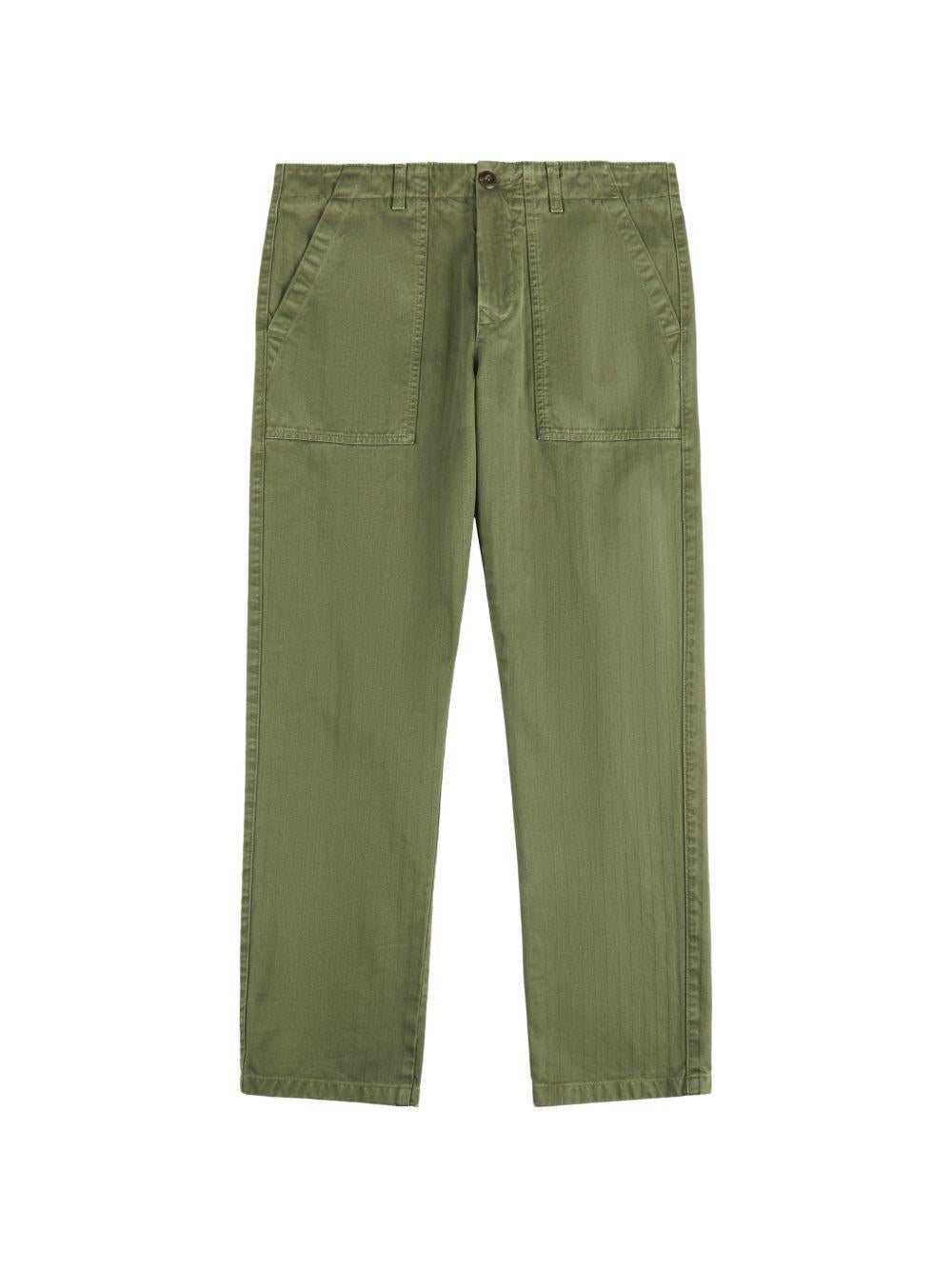FAY Pantaloni in cotone effetto verdi 