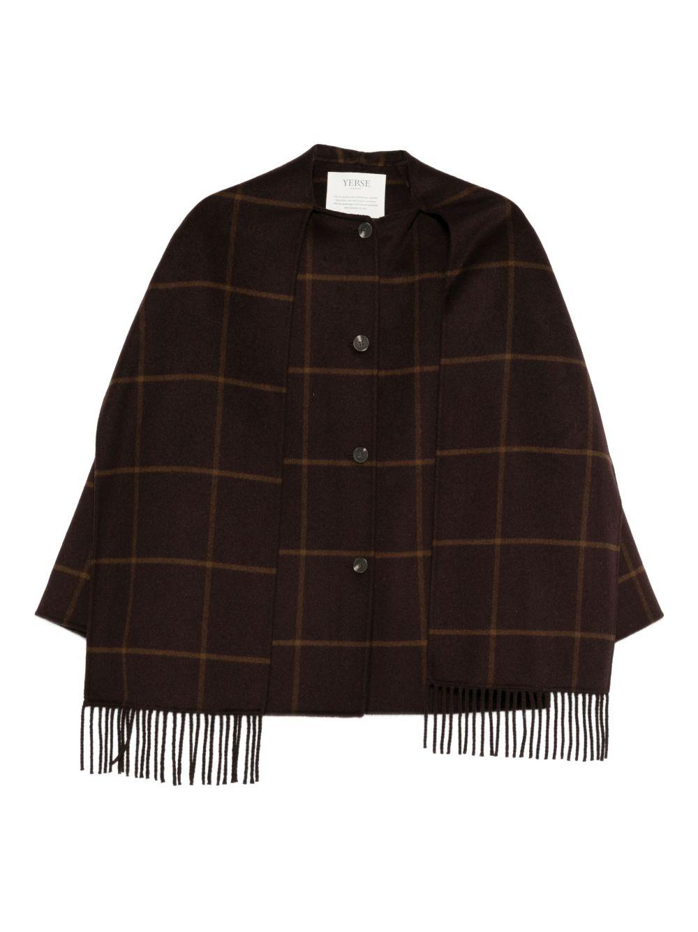 YERSE Cappotto corto con sciarpa 