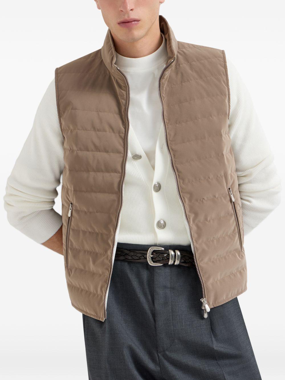 BRUNELLO CUCINELLI Gilet imbottito con zip 