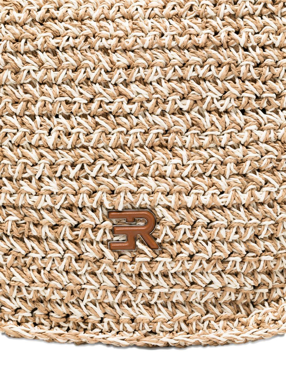 ERMANNO FIRENZE Borsa in raffia con logo 
