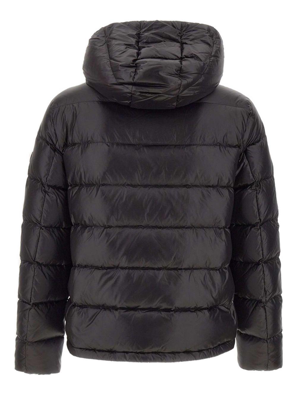 PEUTEREY Piumino nero con cappuccio 