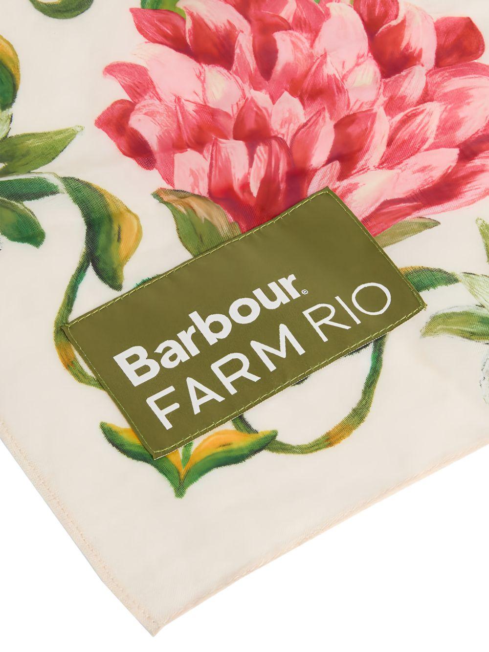BARBOUR Sciarpa foulard con stampa floreale 