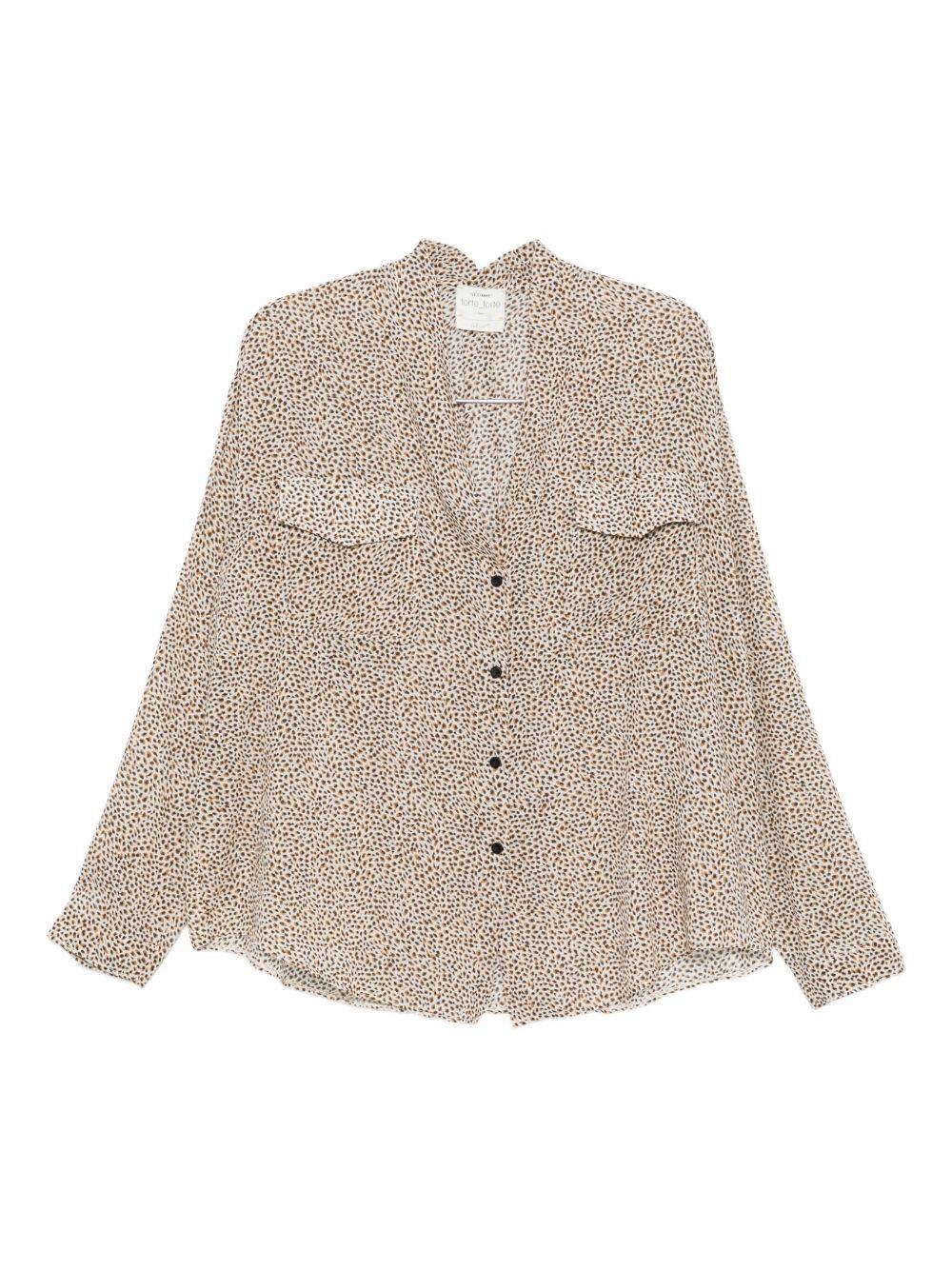 FORTE FORTE Camicia 'My Shirt' con motivo a pois e tasche applicate 