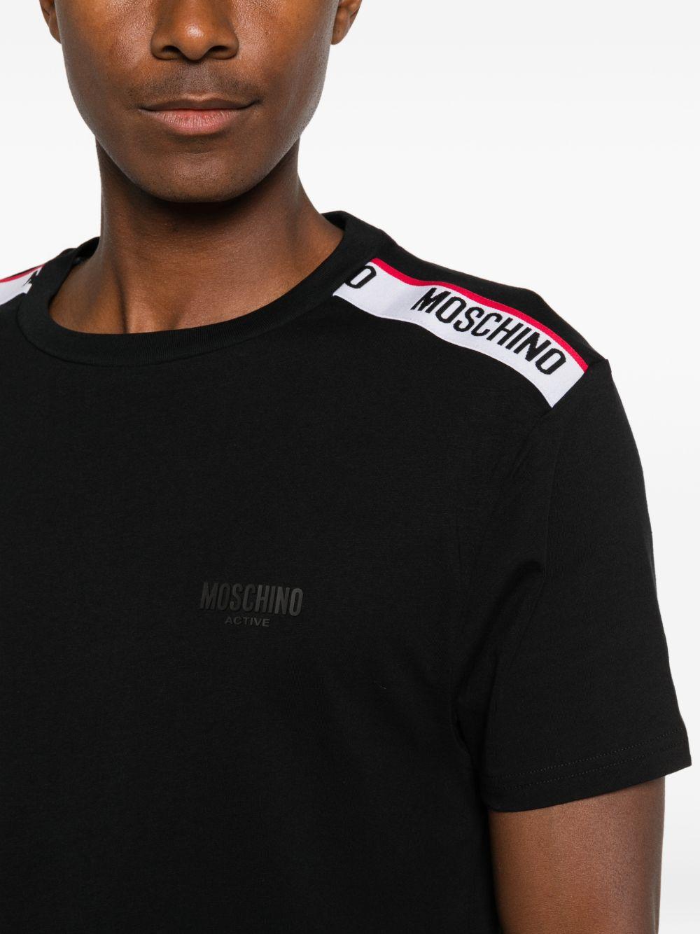 MOSCHINO UNDERWEAR T-shirt nera con logo 