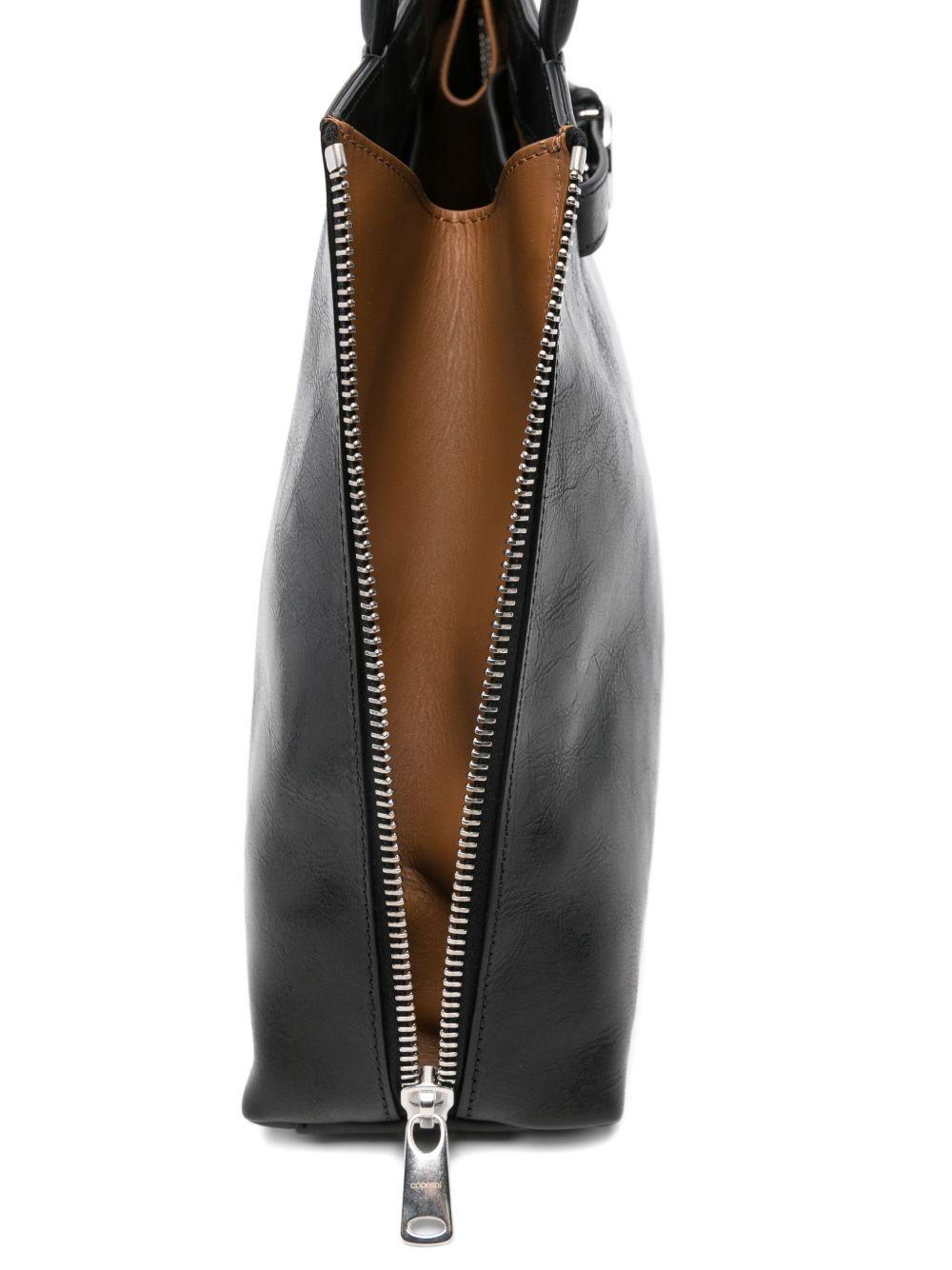COPERNI Borsa tote Data Bag in pelle di vitello nero 