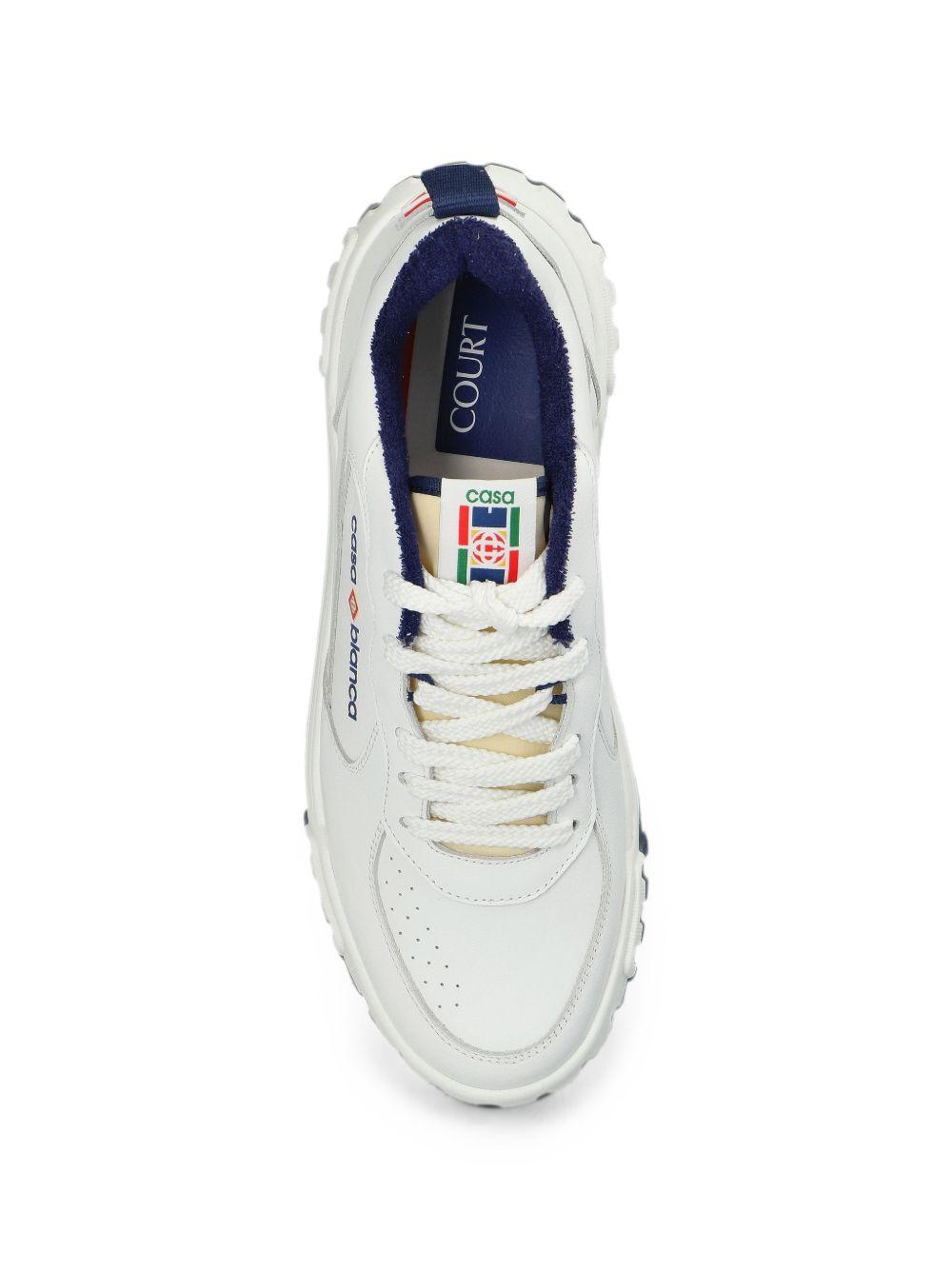 CASABLANCA Sneakers Court in pelle bianca 