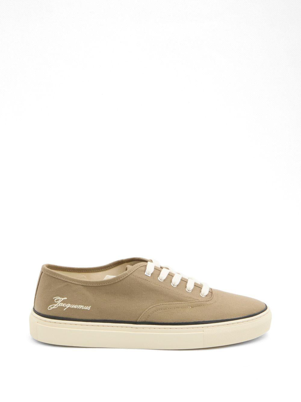 JACQUEMUS Skate sneakers in cotone color kaki 
