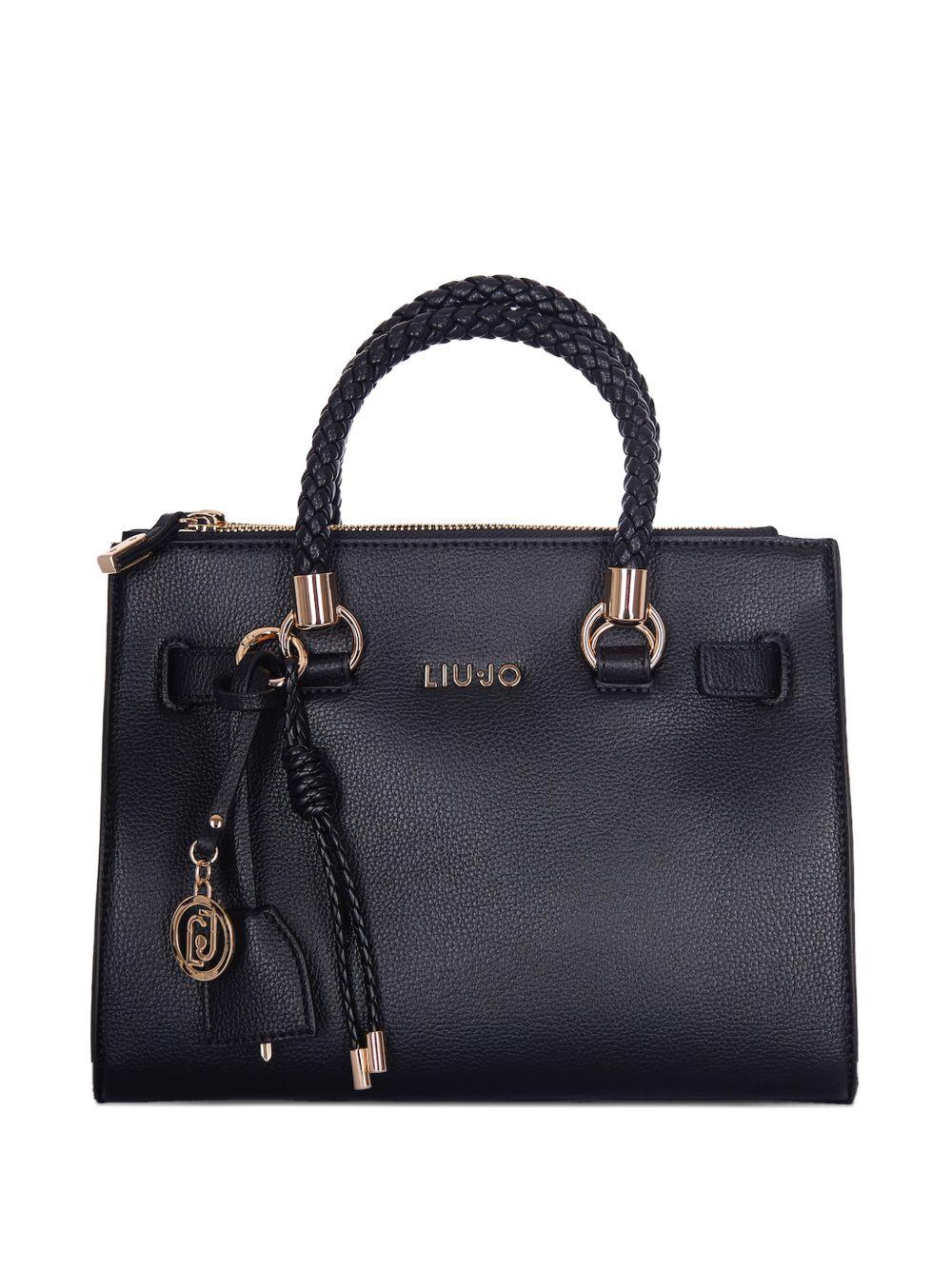 LIUJO Borsa tote nera con charms 